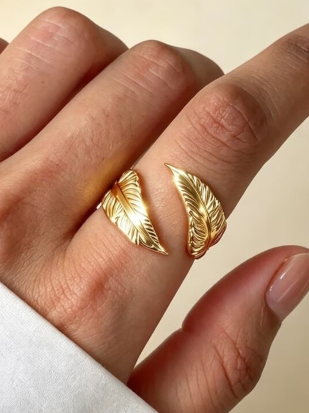 Gold Open Ring - Women's Fashion Jewelry Stainless Steel